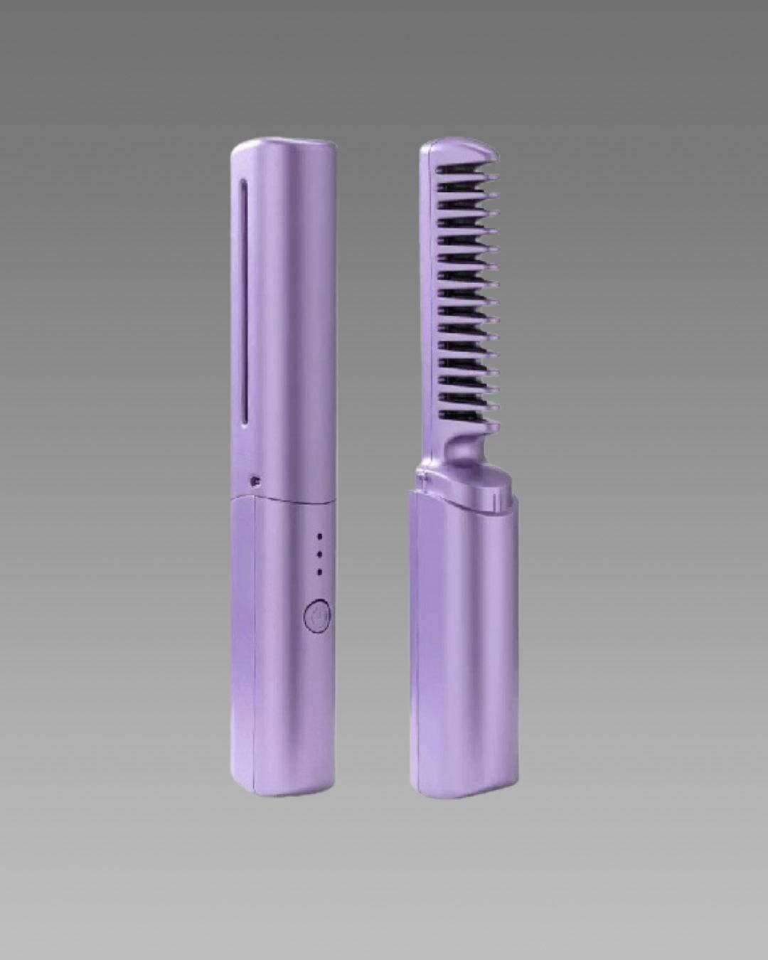 Meneflix™ Cordless Mini Hair Straightener – Portable 2-in-1 Rechargeable Hot Comb