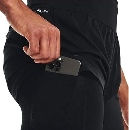 2 in 1 Active Dual Shorts with Inner Tights Layer | Double Layer Short for Running, Gym & Sports