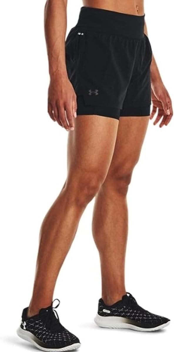2 in 1 Active Dual Shorts with Inner Tights Layer | Double Layer Short for Running, Gym & Sports
