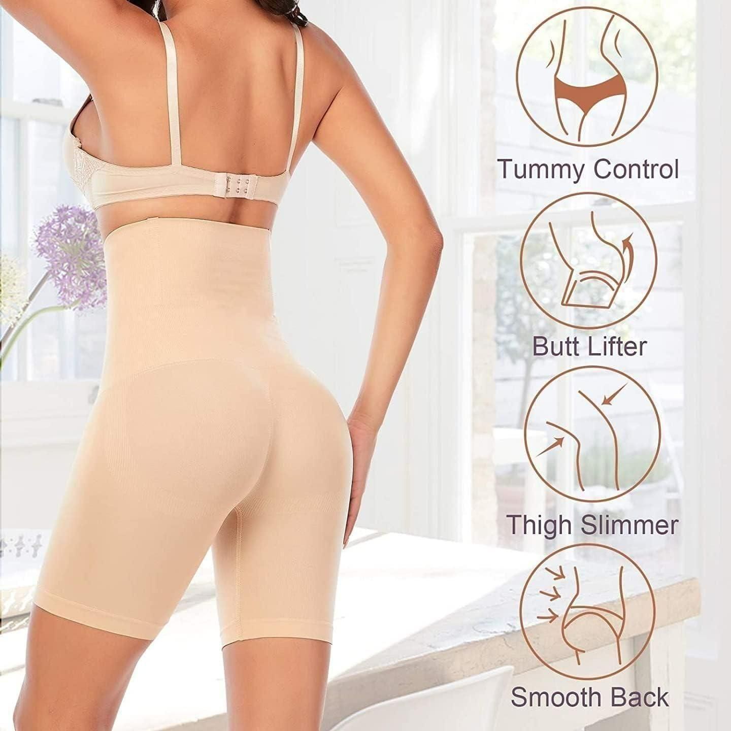 BD 4 - in - 1 Shaper - Quick Slim Shape Wear Tummy, Back, Thighs, Hips - Black/Efffective Seamless Tummy Tucker - The Mavi Store