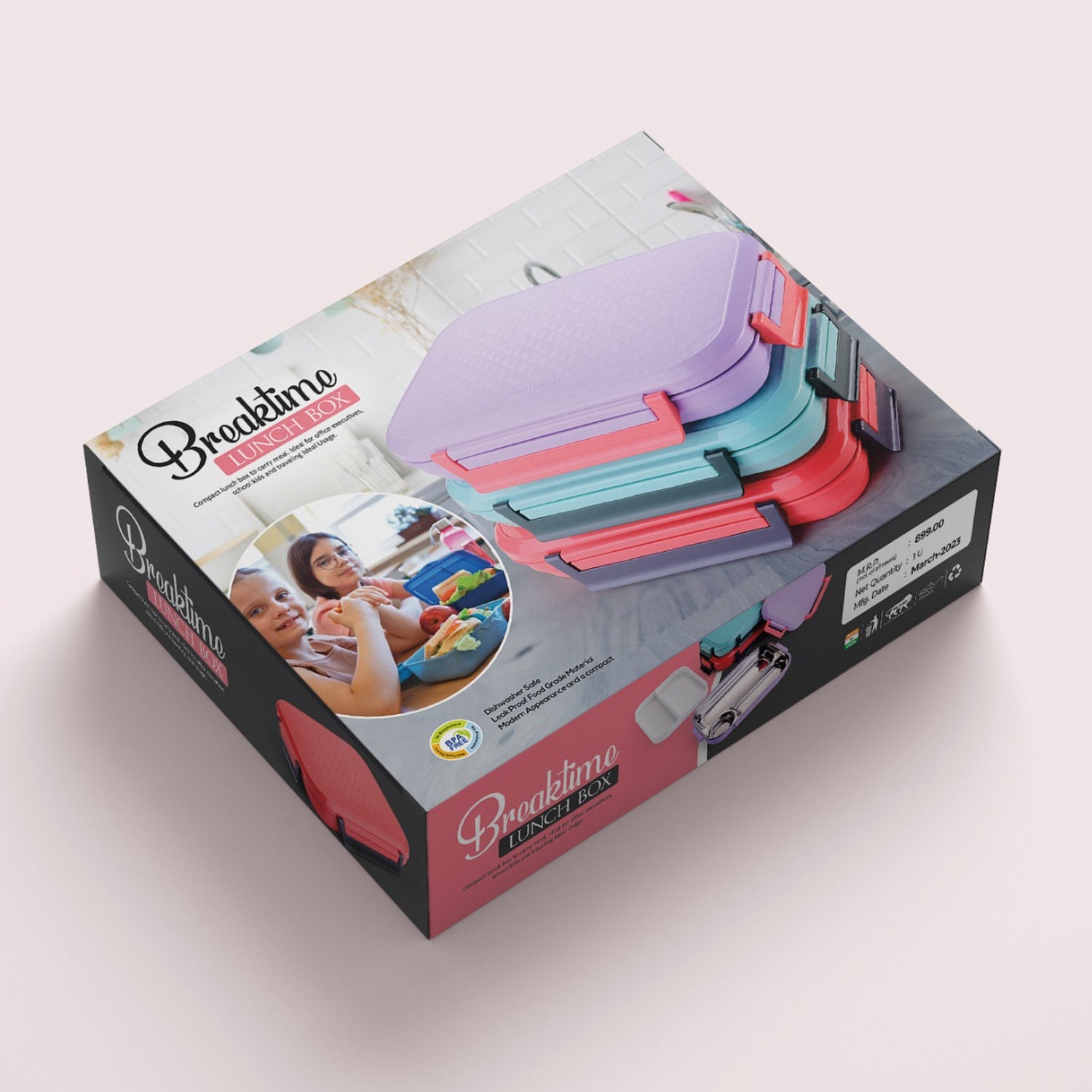 Lunch Box Food Containers For School Vivid Insulated Lunch Bag Keep Fresh Delicate Leak - proof Anti - scalding Bpa - free Perfect For A Filling Lunch Outdoor - The Mavi Store