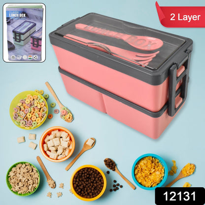 Plastic 3 Layer Leak Proof 3 Compartment Lunch Box For Office (1 Pc) - The Mavi Store