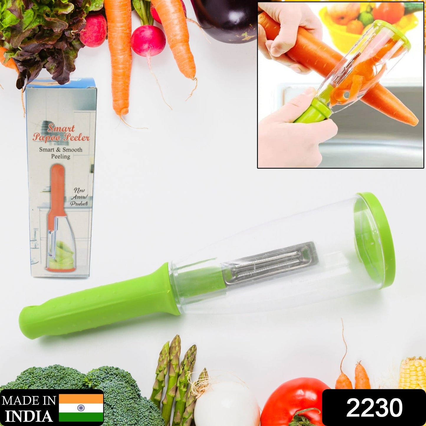 Smart Multifunctional Vegetable fruit Peeler With Storage Container For Kitchen - The Mavi Store