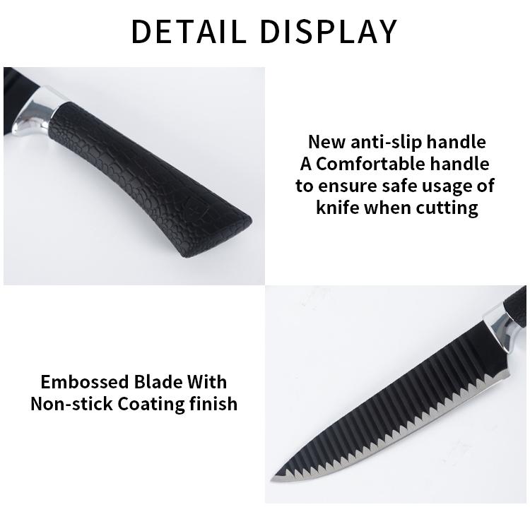 Stainless Steel Knife Set With Chef Peeler And Scissor (6 Pieces) - The Mavi Store