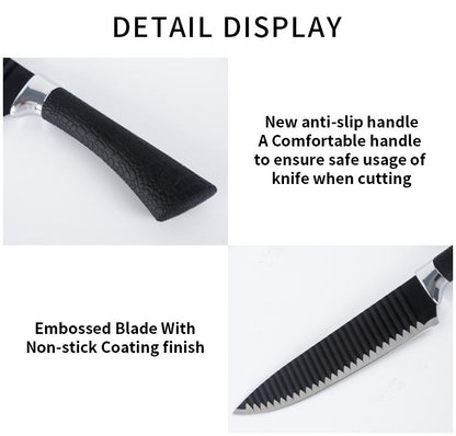 Stainless Steel Knife Set With Chef Peeler And Scissor (6 Pieces) - The Mavi Store