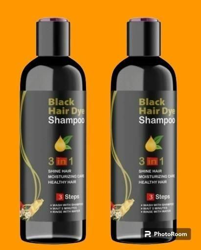 Unisex Instant Black Herbal Hair Dye Shampoo for Grey Hair Coverage 3 in 1(100ml) - The Mavi Store
