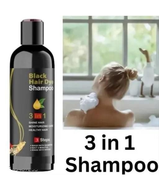 Unisex Instant Black Herbal Hair Dye Shampoo for Grey Hair Coverage 3 in 1(100ml) - The Mavi Store